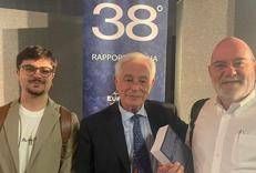 Al centro della foto, Marco Ricceri, segretario generale dell'Eurispes - (Foto Eurispes)