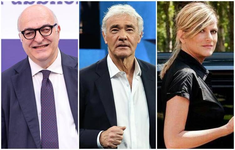 Da sinistra Mario Sechi, Massimo Giletti e Federica Angeli - (Foto da Ipa e Facebook)