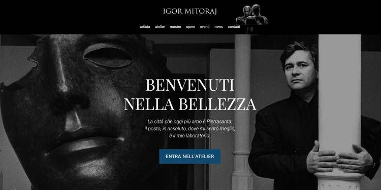 Homepage del sito di Igor Mitoraj - (foto ufficio stampa)