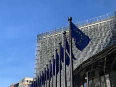 Veduta esterna di palazzo Berlaymont, sede della Commissione Europea, a Bruxelles. - Foto Adnkronos
