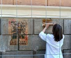 Manifesti degli anni '40 trovati a via Cola di Rienzo - (Foto ufficio stampa)