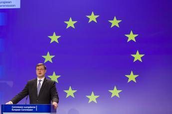 Il commissario Ue all'Economia Valdis Dombrovskis - Fotogramma/Ipa