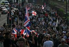 Manifestanti a Southampton - (Afp)
