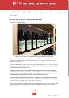 Cina: Olio d'oliva toscano cerca nuove vie di crescita nel mercato cinese