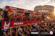 Il carro Penny al Roma Pride - (Foto ufficio stampa)