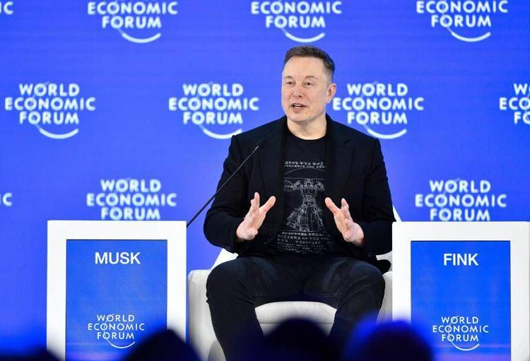 Elon Musk durante il World Economic Forum di Davos a gennaio 2026 - (Xinhua)