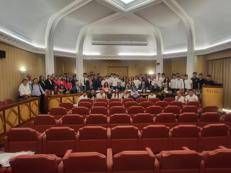 Gli studenti dei 12 istituti tecnici del settore tecnologico, indirizzo costruzioni, ambiente e territorio (cat) premiati - (foto ufficio stampa)