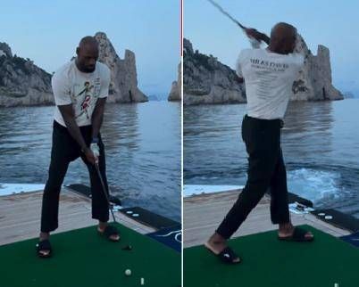LeBron James gioca a gof... in mare. Il Codacons accusa: "Sta inquinando"