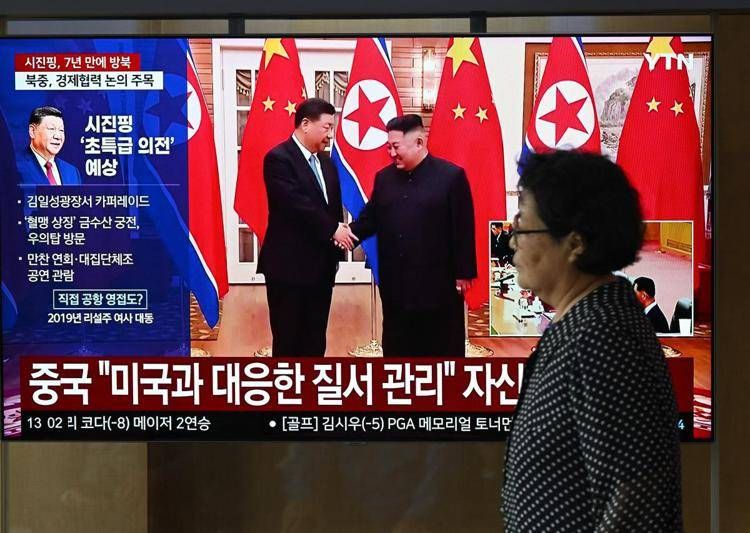 Xi Jinping in Corea del Nord - (Afp)