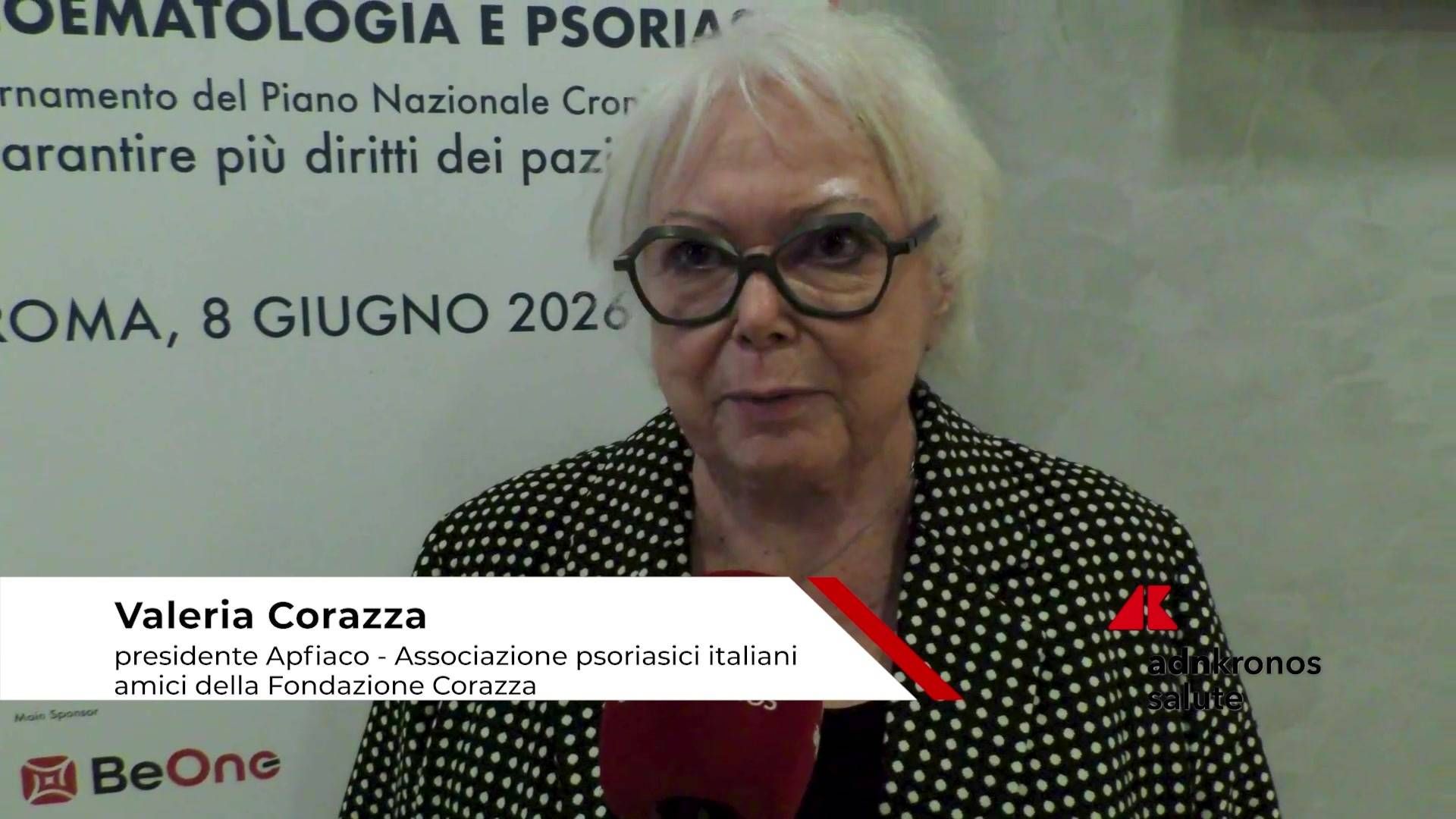 Sanità: Corazza (Apiafco), 'psoriasi in Pnc per spostare peso cronicità da pazienti a Istituzioni'
