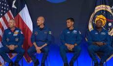 I 4 astronauti della missione: Douglas, Parmitano, Rubio, Bresnik - frame video
