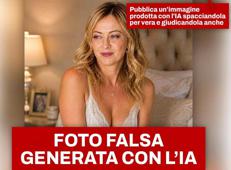 L'immagine fake di Giorgia Meloni - (Da Facebook)