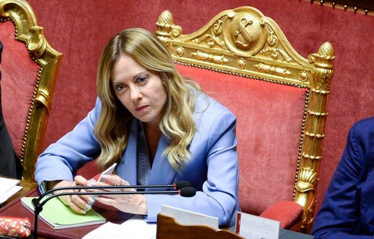 Meloni in Senato - Fotogramma /Ipa