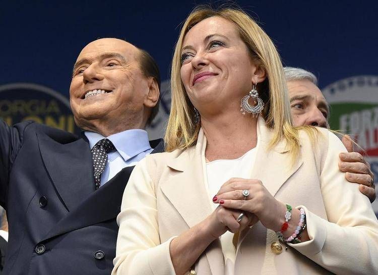 Silvio Berlusconi, Giorgia Meloni e Antonio Tajani - (Fotogramma)
