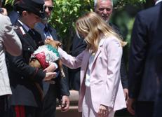 Giorgia Meloni con Briciola - (Ipa)