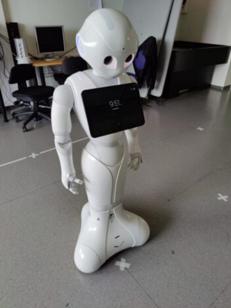 Dall'aspetto androgino e alto 120 centimetri, il robot Pepper è stato progettato per non incutere timore dal vivo (foto Suraj De, Norwegian University of Science and Technology - Ntnu)