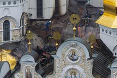I danni al monastero di Kyiv-Pechersk Lavra in Ucraina - Afp