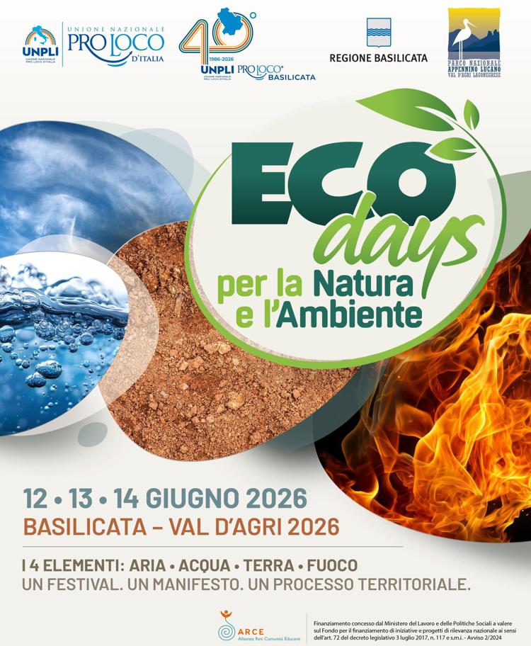 Locandina Ecodays Basilicata 2026 - (Ufficio stam pa)