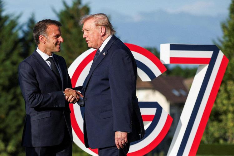 Macron e Trump - Afp