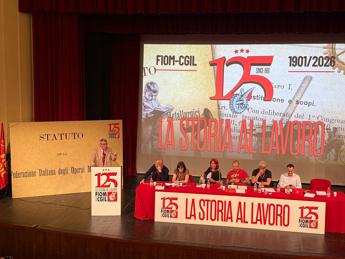 Il leader della Cgil, Maurizio Landini a Livorno