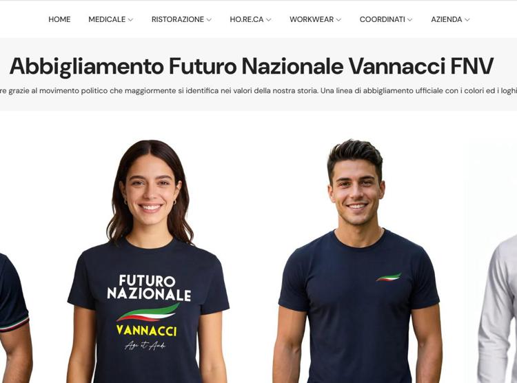 Capi 'griffati' Vannacci in vendita online, il partito: 