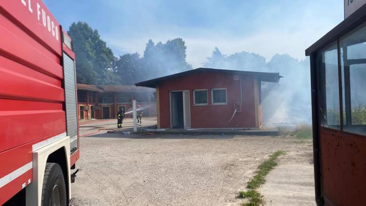 Incendio all'ippodromo di Treviso