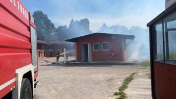 Incendio all'ippodromo di Treviso