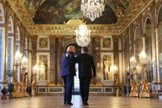 Trump e Macron a Versailles - (Afp)