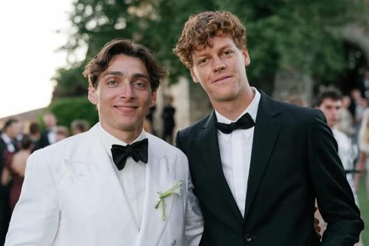 Mondo Duplantis e Jannik Sinner al matrimonio - Instagram Vogue