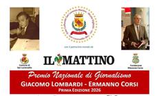 Premio nazionale di giornalismo 'Giacomo Lombardi – Ermanno Corsi', il 20 giugno la cerimonia