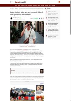 Indonesia: El Rumi and Syifa Hadju on a romantic honeymoon in Italy