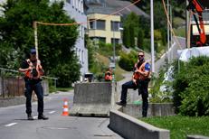 Polizia a Burgenstock, in Svizzera, nei pressi del resort dei colloqui Iran-Usa - Fotogramma /Ipa