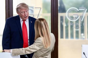 Donald Trump e Giorgia Meloni - Afp