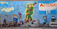 Il progetto di murales primo classificato, realizzato dalla classe IV B della Scuola primaria 