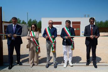 Il taglio del nastro dell'impianto di Gazzo veronese - Italgas