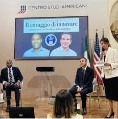 Il faccia a faccia tra il governatore della Calabria e l'imprenditore Usa al Centro studi americani