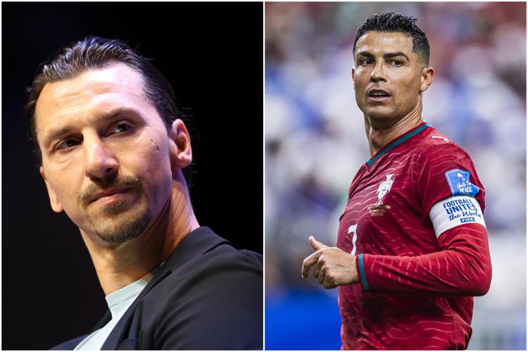 Zlatan Ibrahimovic e Cristiano Ronaldo - Ipa/Fotogramma