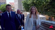 Italia-Francia, Macron accoglie Meloni al Museo Picasso di Antibes. Vertice al via - Video