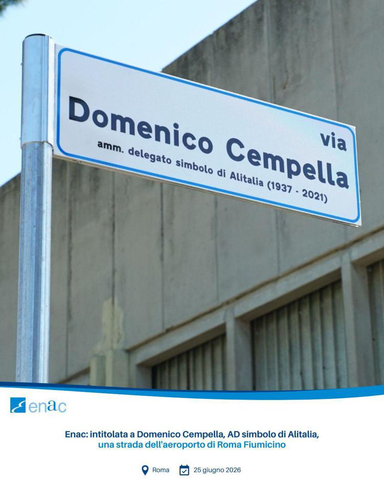 A Fiumicino una strada a Domenico Cempella, l’ad che tentò di salvare Alitalia