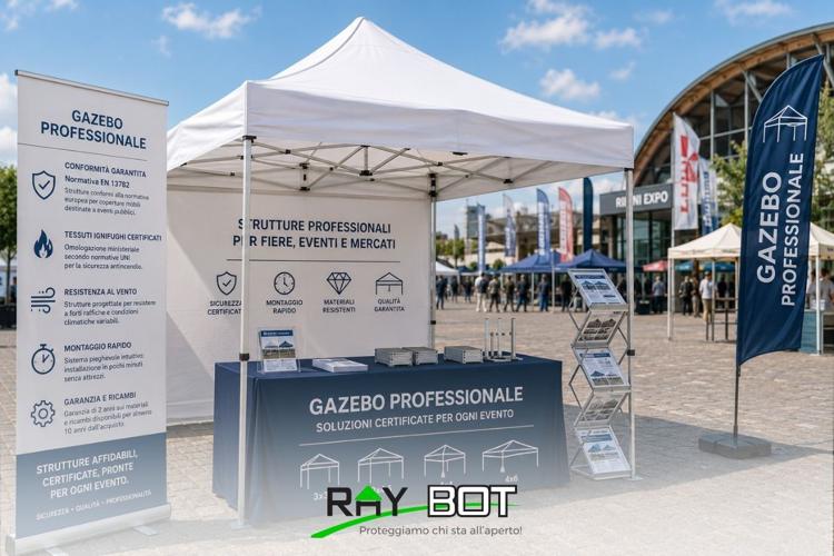 Fiere e mercati, cresce l'attenzione su sicurezza e conformità del gazebo