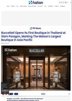 Tailandia: Buccellati apre la sua più grande boutique in Asia Pacifico a Bangkok, portando l'artigianato italiano