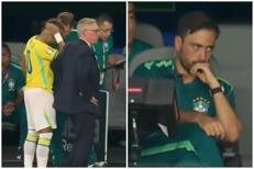 Il cambio di Neymar e la reazione di Davide Ancelotti