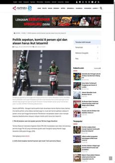 Indonesia: Antara, cinque notizie politiche tra commissione ojol all’8% e chiarimenti su latsarmil