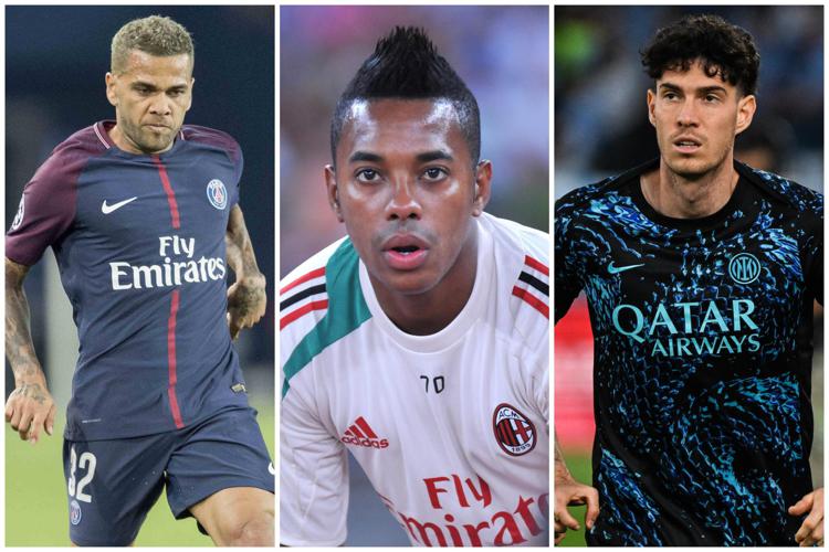Dani Alves, Robinho e Bastoni - Ipa/Fotogramma