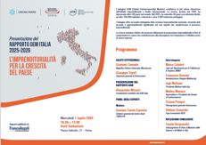 Locandina presentazione Rapporto Gem Italia 2025-26 - Ufficio stampa