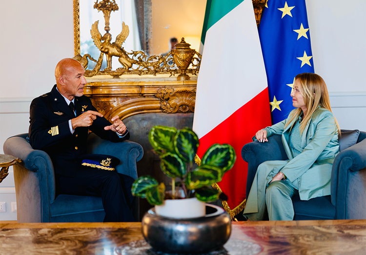 Giorgia Meloni e Luca Parmitano - (Dal sito di Plazzo Chigi)