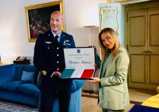 Luca Parmitano e Giorgia Meloni durante l'incontro a Palazzo Chigi - (Foto Presidenza del Consiglio)
