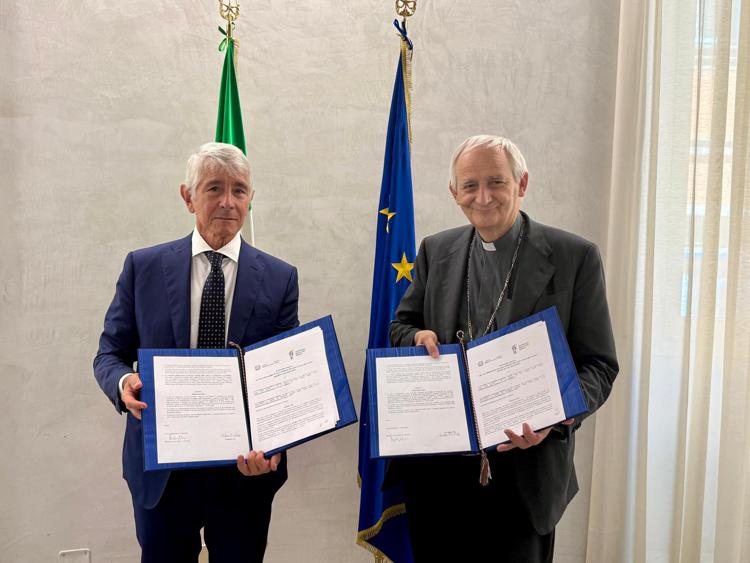 Andrea Abodi e Matteo Maria Zuppi - Ufficio stampa 