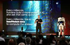 Paolo Ardoino, Ad di Tether, sul palco dell'evento The Last Question - (BeWater)