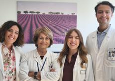 da sinistra Priscilla Lamendola, professoressa Antonella Lombardo, Ludovica Amore, Massimiliano Camilli - Gemelli
